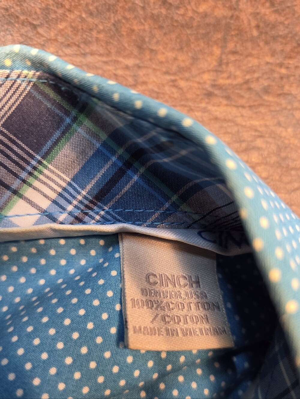 Men's Blue Long Sleeve Button Down - Picture 4 of 4